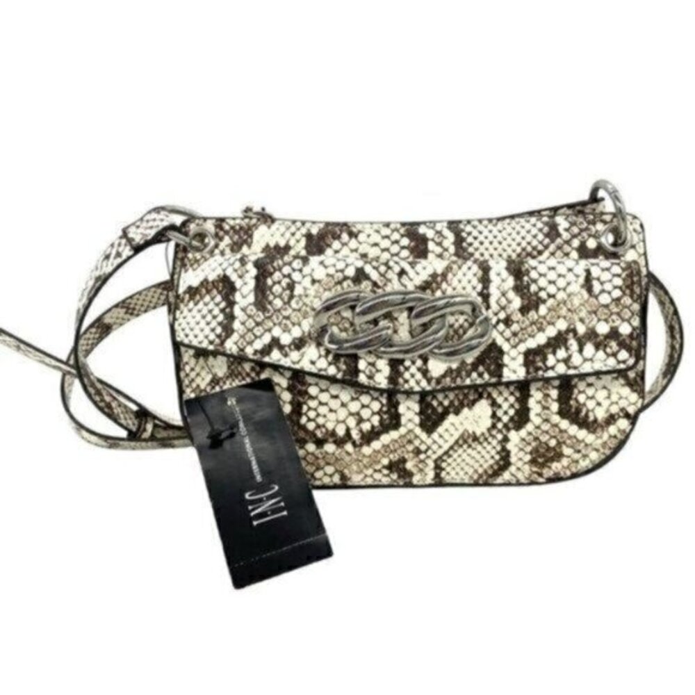 INC International Concepts Emmory Python Print Crossbody Purse